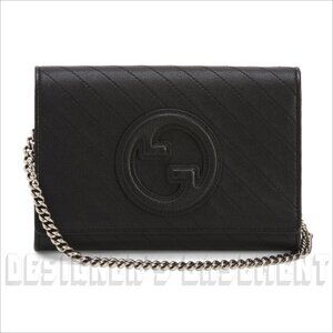GUCCI Matelasse leather Blondie Interlocking G Chain strap clutch Bag wallet